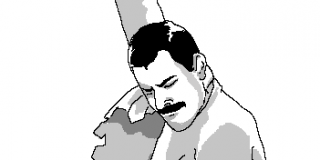 Поза Фредди Меркьюри