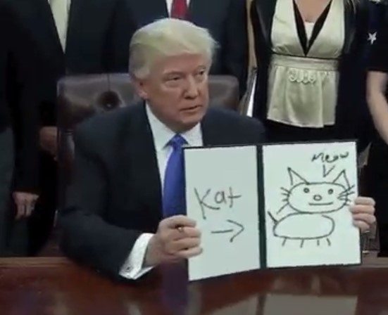 трамп нарисовал кота