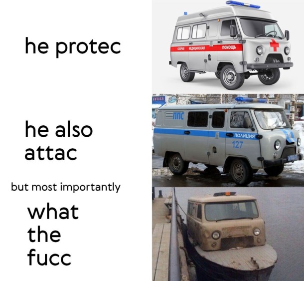 He protec, but he also attac