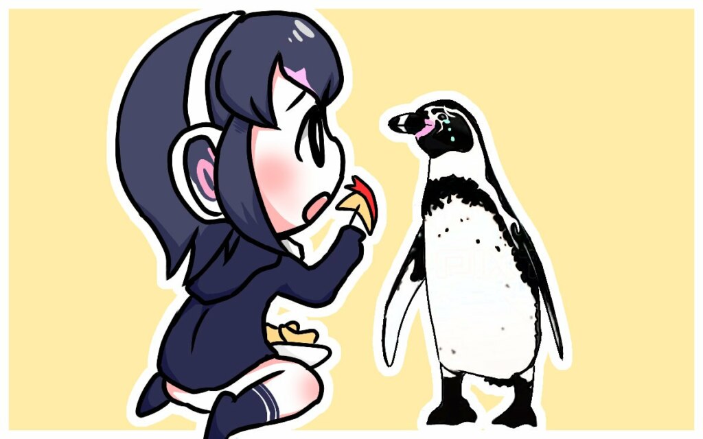 Грейп-Кун, грэйп-кун, влюбленный пигвин, влюбленный пингвин умер, пингвин умер, пингвин и хулулу, пингвин и девочка, пингвин и аниме, хулулу аниме
