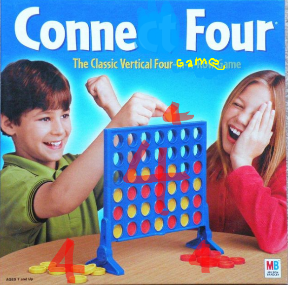 Дети играют в Connect Four 