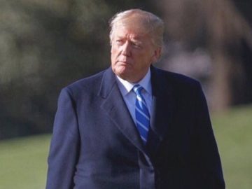 Толстый Трамп в пальто