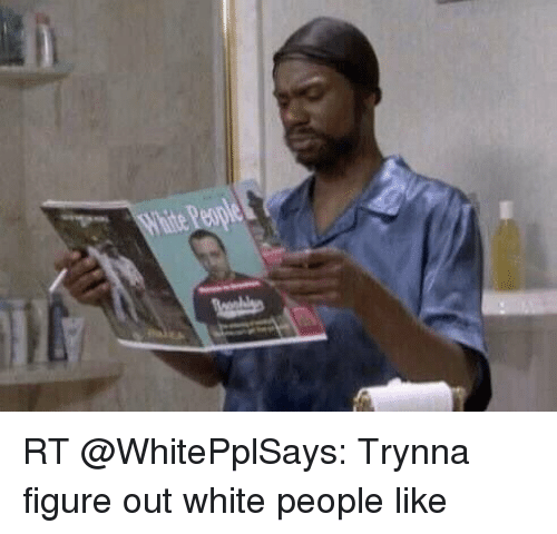 Негр читает журнал Белые люди