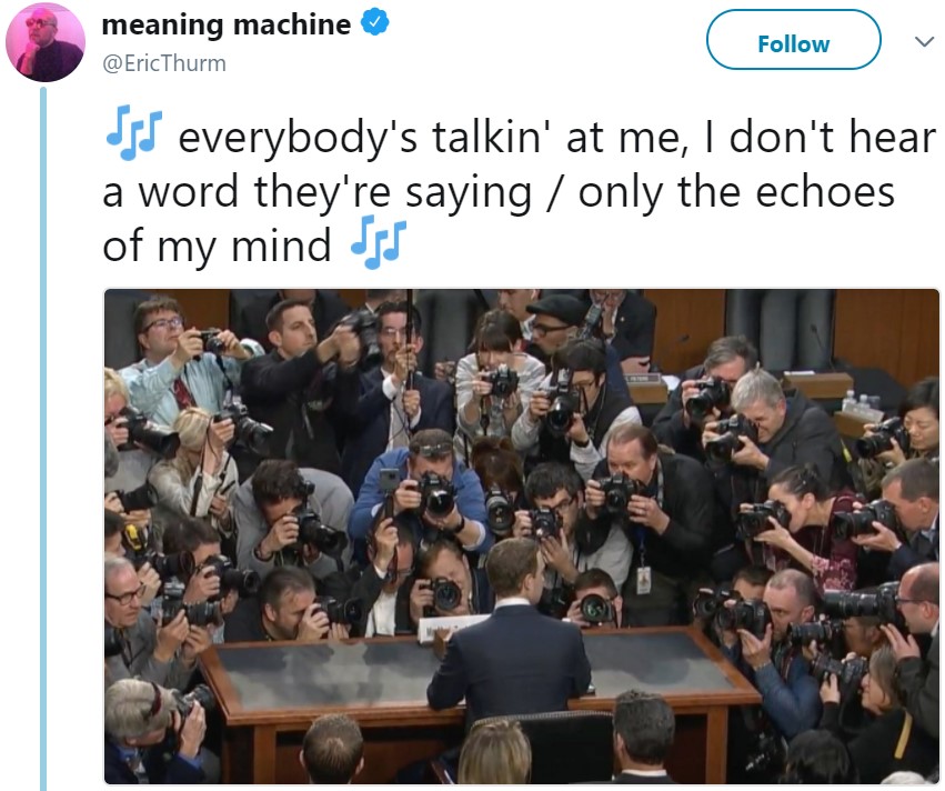Марк Цукерберг в Конгрессе