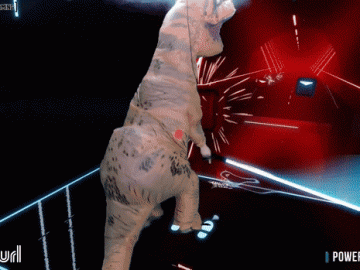 Тиранозавр со световыми мечами