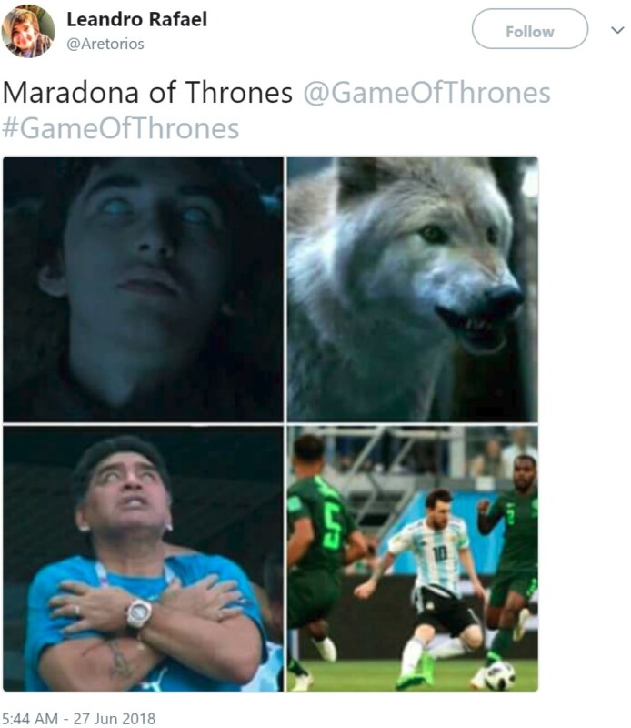 Марадона разошёлся на матче Аргентины