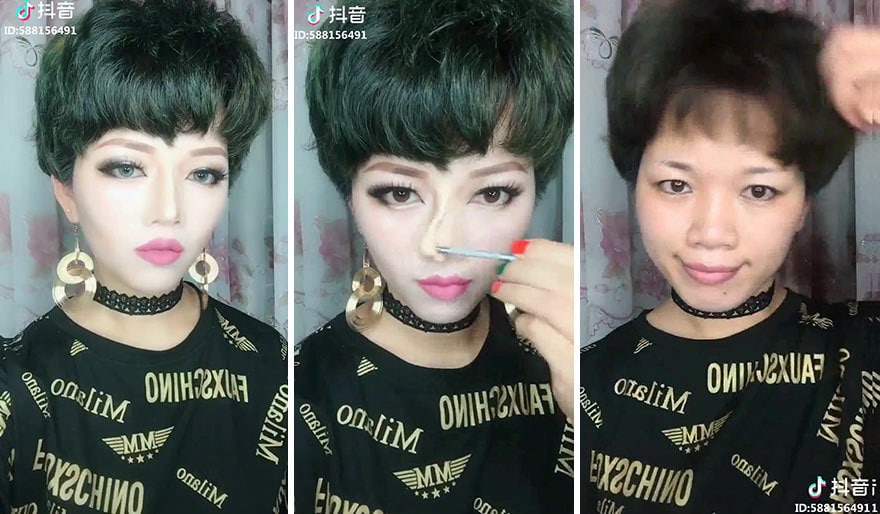  азиатки снимают макияж