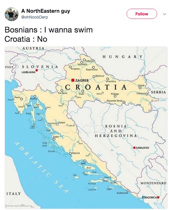 граница хорватии и боснии