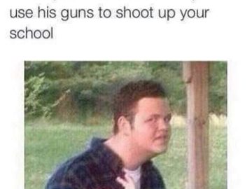 когда твой отец не разрешает брать его оружие для стрельбы в школе