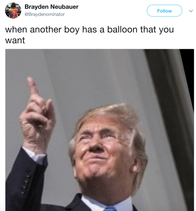 When Another Boy Has A Balloon Trump