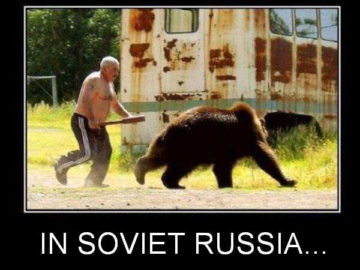 Медведь убегает от тебя