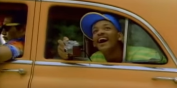 Уилл Смит едет на такси