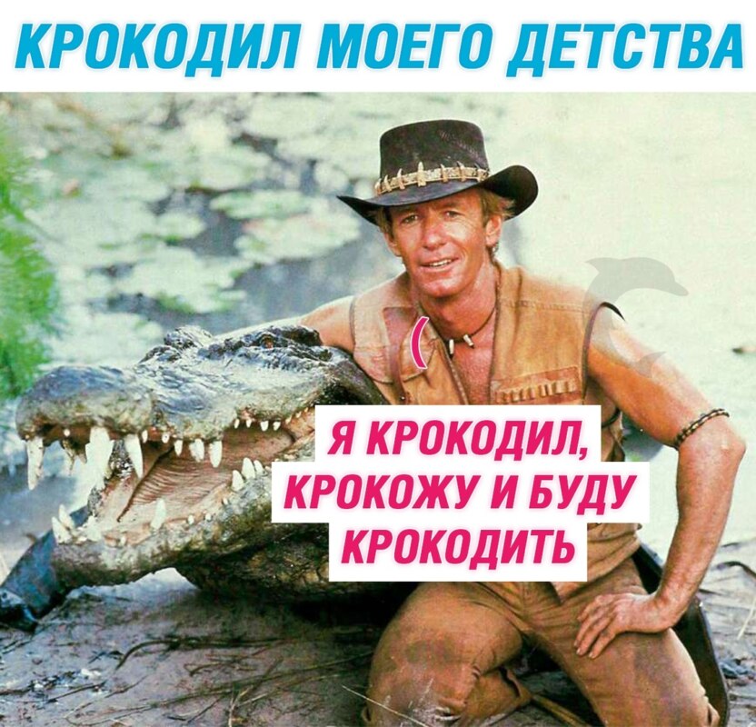 Я крокодил, крокожу и буду крокодить