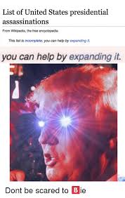You Can Help By Expanding It - Список убийств президентов США