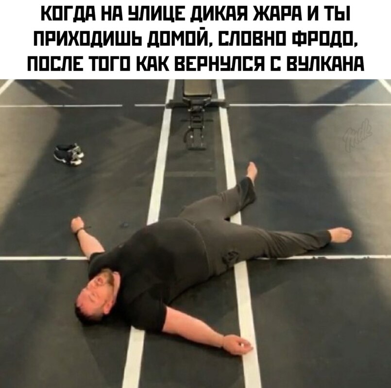 Мемы про Давидыча, лежащего на полу после 1200 приседаний
