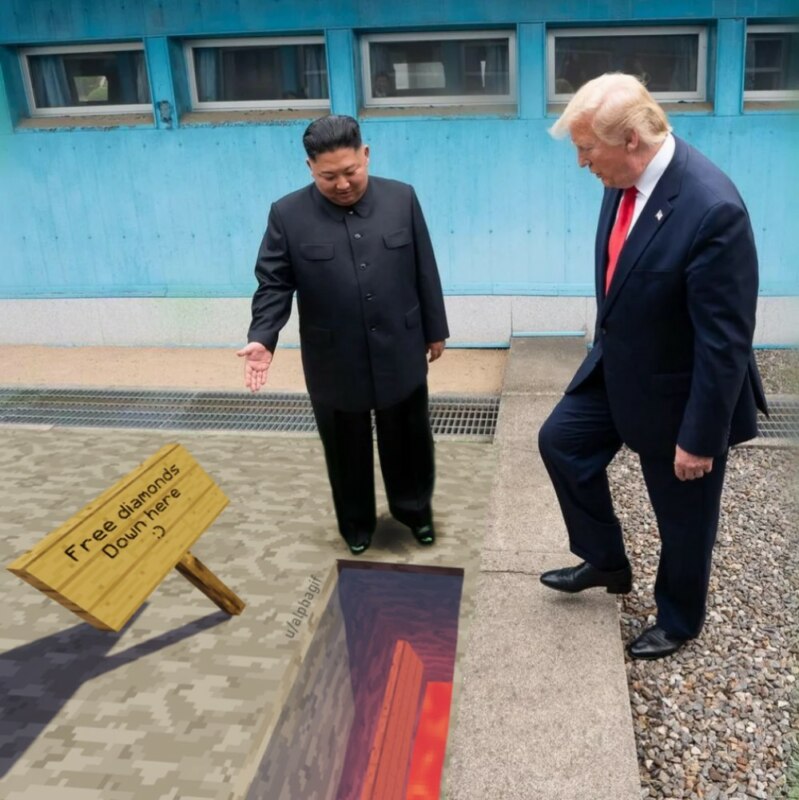 Трамп на границе КНДР