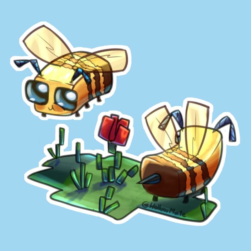 Пчелы в Майнкрафте