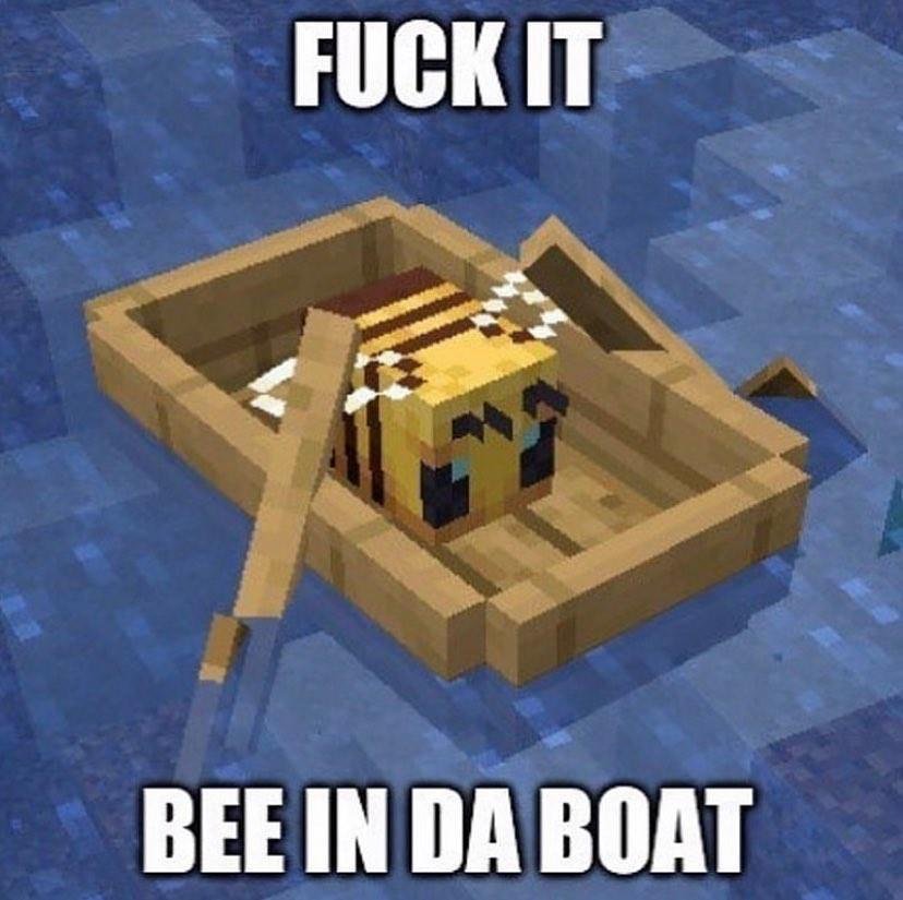 Пчелы в Майнкрафте - мемы и арты про пчел из Майнкрафта