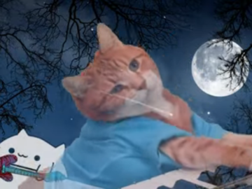 Мемные коты под песню Dancing in the Moonlight