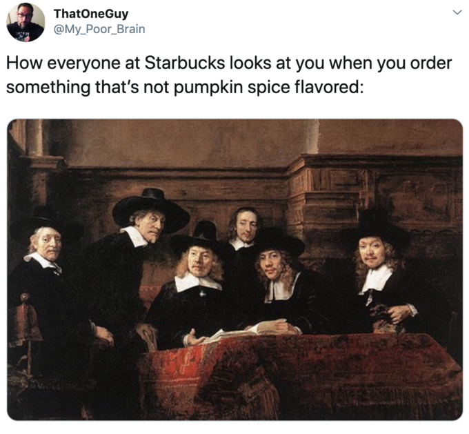 Мемы про тыквенный латте - Pumpkin spice latte