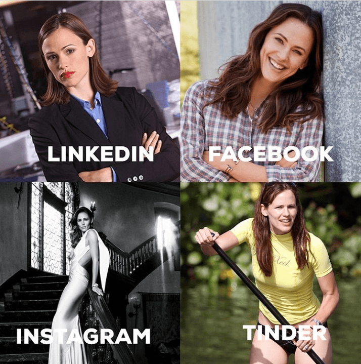 Linkedin Facebook Instagram Tinder