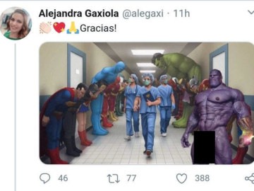 Супергерои кланяются в коридоре больницы