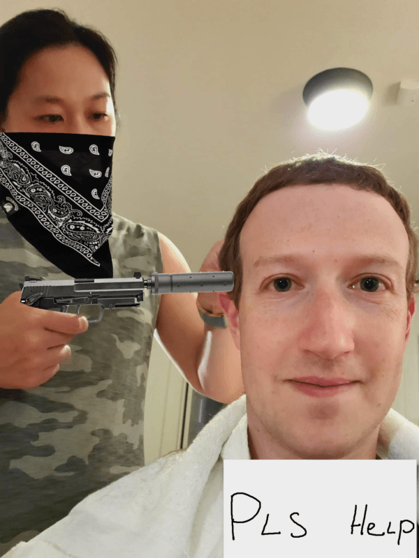 Жена постригла Цукерберга фотожабы