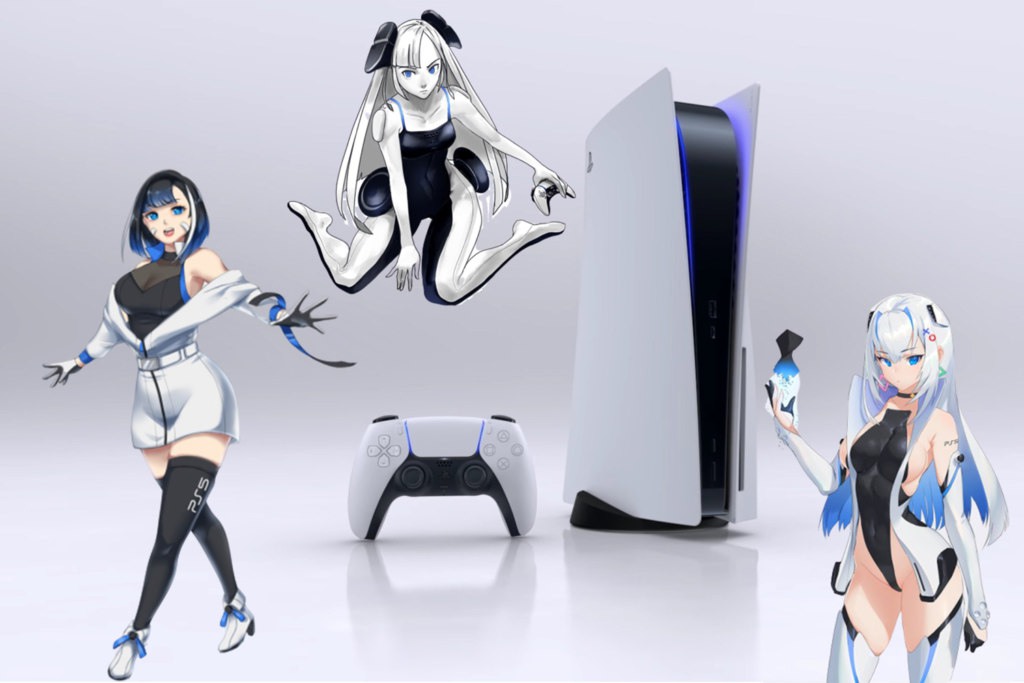 PS5-тян: художники превратили приставку Playstation 5 в девушку