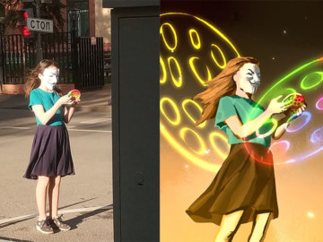 девочка в маске анонимуса мем