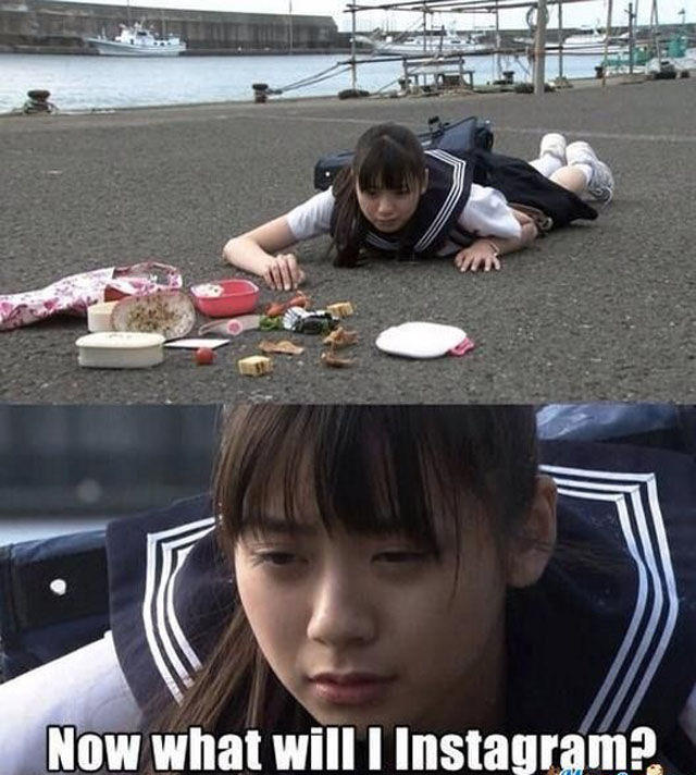 японская школьница уронила обед