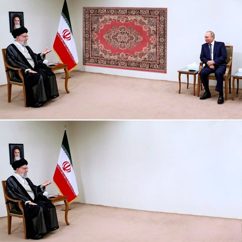 Путин сел далеко от президента Ирана