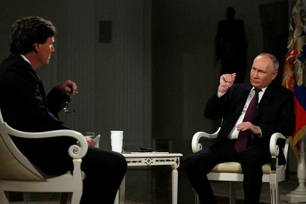 Путин дает интервью Карлсону