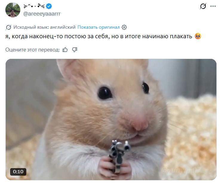 хомяк с пистолетом